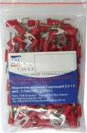 Наконечник вилочный изолированный LXL 0.5-1.5 мм2 3.7 мм 19А 20 шт./уп. (SVL 1.25-3.5) красный
