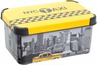 Контейнер для зберігання пластиковий Curver 197125 «Taxi-NY» M жовтий 135x195x295 мм