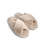 Тапки домашние Twins меховые перекрест 15129 р.38/39 бежевый