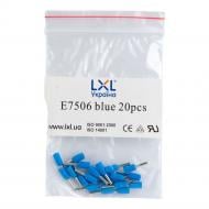 Наконечник втулочный изолированный LXL 0.75 мм2 E7506 20 шт./уп. голубой