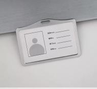 Бейдж горизонтальний срібний HWBG04 Brushme