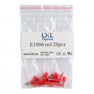 Наконечник втулочный изолированный LXL 1.0 мм2 E1006 20 шт./уп. красный