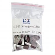 Наконечник втулочный изолированный LXL 10.0 мм2 E10-12 20 шт./уп. коричневый