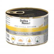Корм влажный Dolina Noteci для щенков и юниоров собак маленьких пород Premium с куриным желудком и печенью теленка 185 г