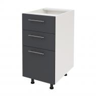 Тумба нижняя Руна МНЯД (2+1) 400x818x520 мм грозовое небо мат/белый ROKO