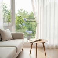 Тюль Фиби белый с утяжелителем 300х270 см Текстиль-Контакт