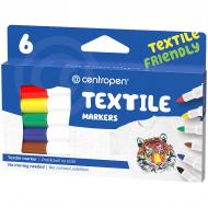 Набір маркерів Centropen Textile 6 шт. 2 мм мульті 2739,6
