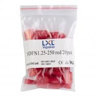 Разъем плоский полностью изолированный LXL 0.5-1.5 мм2 10А 20 шт./уп. МDFN 1.25-25 красный