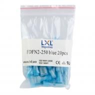 Разъем плоский полностью изолированный LXL 1.5-2.5 мм2 15А 20 шт./уп. FDFN 2-25 голубой