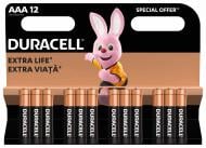 Батарейки Duracell LR03 MN2400 AAA (мизинчиковые) 12 шт.