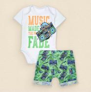 Комплект для мальчиков Dexter`s Music белый с принтом р.74 d128-1мус