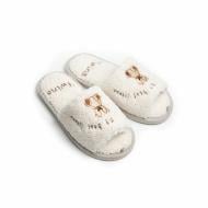 Капці домашні Twins BEAR з вишивкою 15865 р.36/37 кремовий