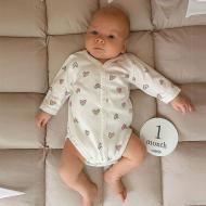 Боди детское для девочки Blanka Сердечко р.56-62 бежевый 110862