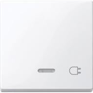 Клавіша вимикача одноклавішний Schneider Electric Merten символ «Вилка» з підсвіткою білий MTN435225