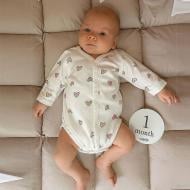 Боди детское для девочки Blanka Сердечко р.62-68 бежевый 110862