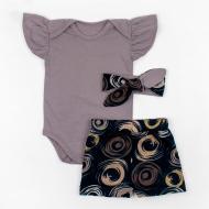 Комплект для новорожденных Dexter`s Боди с шортами и повязкой Subtlety коричневый р.68 d125кр-тм