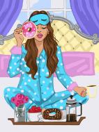 Картина по номерам Утро с пончиками 30x40 см Santi