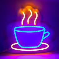 Неоновая вывеска ArtEco Light Чашка кофе 8_1 ArtEco Light 1022010 215x200 мм RGB