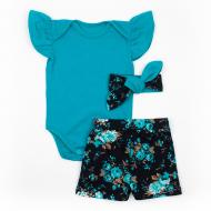 Комплект для новорожденных Dexter`s Flowers голубой р.68 d125цв-сн