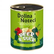 Корм влажный Dolina Noteci Superfood с олениной и уткой 800 г