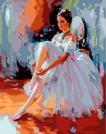 Картина по номерам Хрупкая балерина 40x50 см Santi