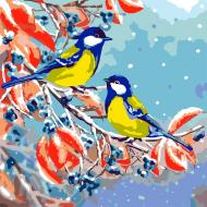 Картина по номерам Украинские синички 40x40 см Santi