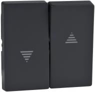 Клавиша выключателя для жалюзи двухклавишный Schneider Electric Merten без подсветки антрацит MTN435514 Клавиша выключателя для жалюзи двухклавишный Schneider Electric Merten без подсветки антрацит MTN435514