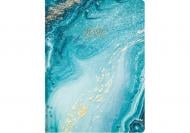 Дневник датированный мрамор Economix A5 2026 бирюзовый