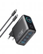 Зарядное устройство Anker Laptop GaN Charger 140W, 3xUSB-C PD3.1 & 1xUSB-A w Display and Cable (Black)