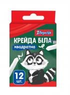 Крейда шкільна Zoo Land біла 10х10 квадратна 12 шт. 1 вересня