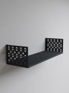 Полка навесная Metkas Home Узор 700x220x170 мм антрацит Полка навесная Metkas Home Узор 700x220x170 мм антрацит