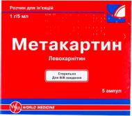 Метакартин д/ін. 1 г/5 мл по 5 мл №5 в амп. розчин