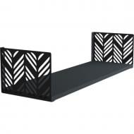 Полка навесная Metkas Home Листья 170x800x220 мм антрацит (LPN01733 08022 11)