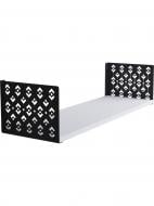 Полка навесная Metkas Home Узор 170x800x220 мм антрацит/белый снег (VPN01733 08022 11)