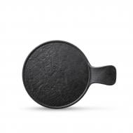 Блюдо круглое Wilmax для подачи с ручкой Slatestone Black 30,5х21,5 см WL-661137/A