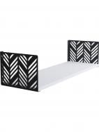 Полка навесная Metkas Home Листья 170x800x220 мм белый снег (LPN01733 08022 11)