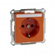 Розетка 1 без заземлення Schneider Electric Merten IP20 помаранчевий MTN2302-0302