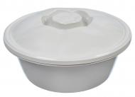 Миска малая с крышкой 2,7л бежевая