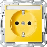 Розетка 1 без заземления Schneider Electric Merten IP20 желтый MTN2302-0307