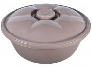 Миска большая с крышкой 10,5л какао