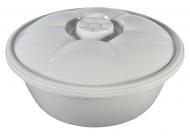 Миска большая с крышкой 10,5л бежевая