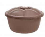 Миска большая с крышкой 14 л какао