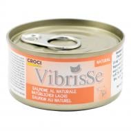 Корм влажный для взрослых котов VIBRISSE лосось в собственном соку 70 г