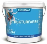 Фарба фасадна структурна акрилова водоемульсійна Feromal STRUKTURFARBE мат білий 15 кг