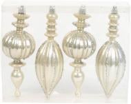 Набор игрушек Сосулька шампань 4 шт 14 см шампань