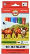 Карандаши цветные Triocolor Jumbo Horses 12 шт. 3142 Koh-i-Noor