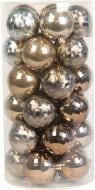 Набір ялинкових куль рустік мікс кольорів d 60 мм 30 шт./уп.