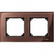Рамка двухместная Merten M-Elegance горизонтальная коричневый MTN4020-3215