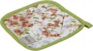Прихватка Акварель Янтарные цветы 20x20 см белый с салатовым La Nuit