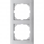 Рамка двухместная Merten M-Pure вертикальная алюминий MTN4020-3660